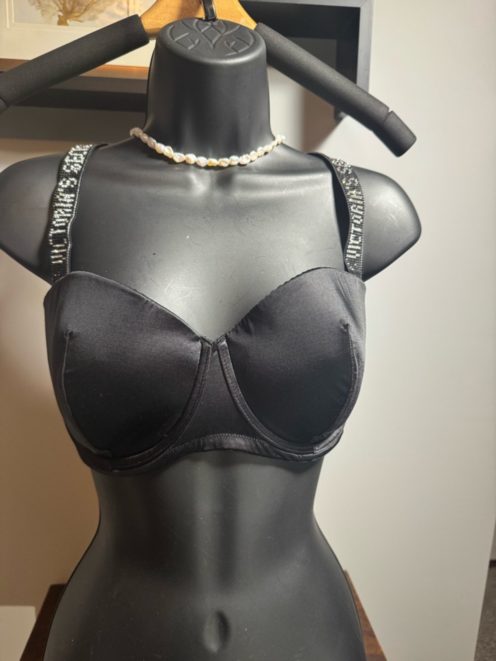 ***SOLD***Victoria's Secret Black Satin Like Underwire Bra